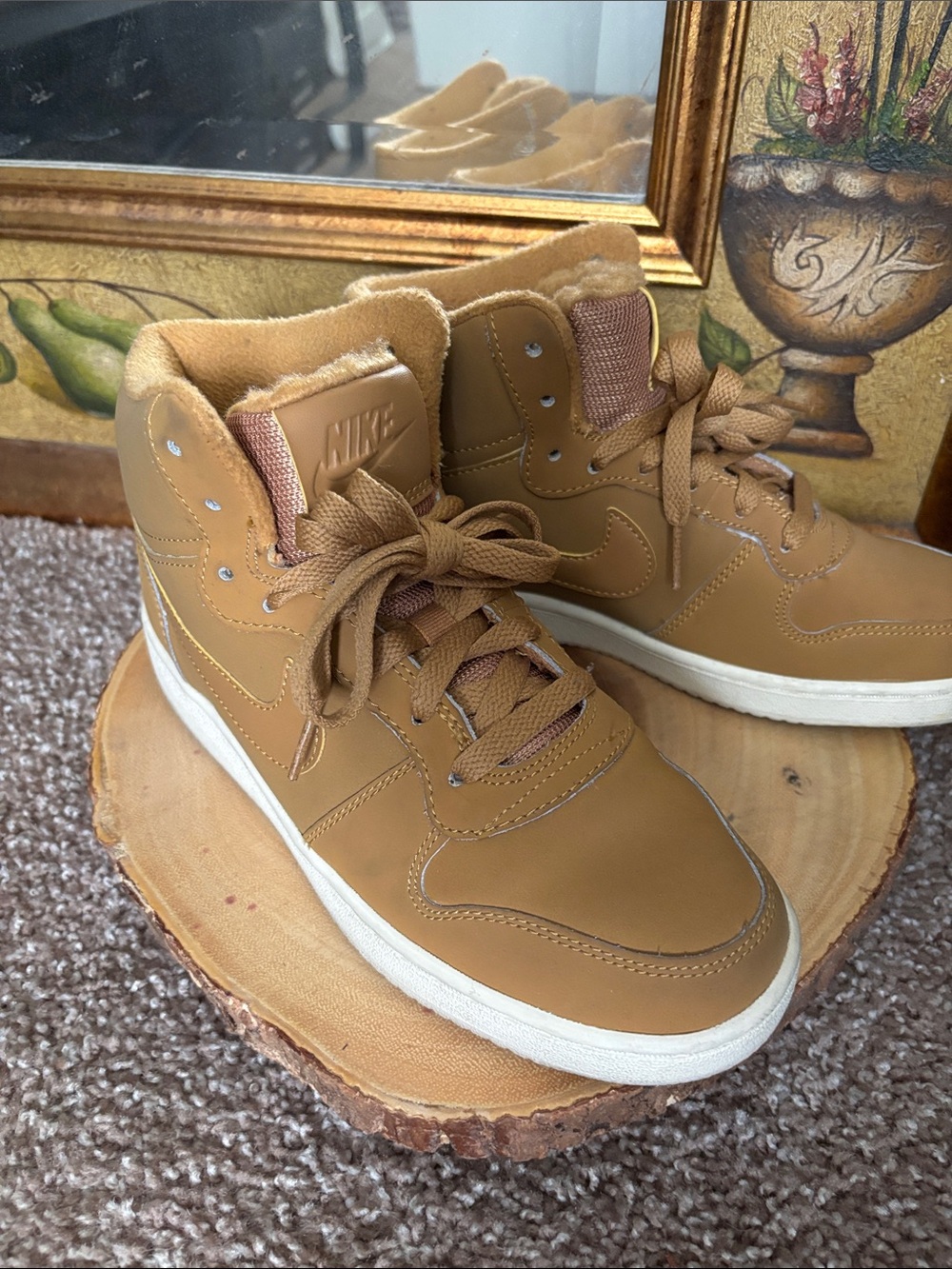 Nike Women’s Peanut Butter Brown High-Top Sneakers